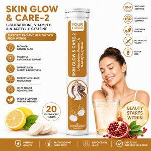 Comprimés effervescents pour l'éclat de la peau, fabricant de produits nutraceutiques en marque blanche - Product Image 1