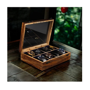Caja de reloj de madera de mango, forma rectangular, para un solo reloj, empaque de regalo, caja para fiesta de cumpleaños, Navidad, a bajo precio. - Product Image 5
