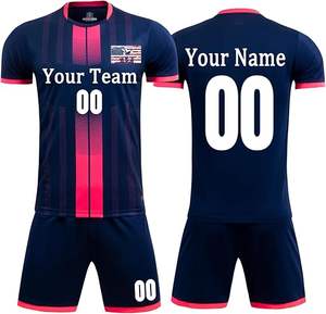 Nouveaux Kits de Maillots de Football Courts Entièrement Personnalisables 2025 – Tenues d'Équipe avec Impression Personnalisée et Sublimation – Ensembles d'Uniformes de Football - Product Image 1