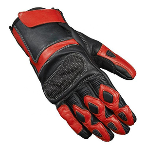 Red Black Leather Motorcycle Racing <b>Gloves</b> Protective Biker Riding <b>Gloves</b> <b>Touchscreen</b> Winter Motorbike <b>Gloves</b> - Product Image 2