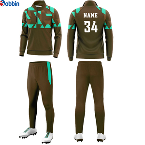 Trajes de fútbol personalizados de gran venta con logo, ropa deportiva con cremallera de un cuarto, sudaderas que mantienen el calor, ropa de entrenamiento para equipos de fútbol, chándales. - Product Image 4