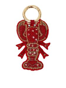 Hermoso llavero y anillo de llaves hecho a mano con diseño de estrella, bordado con cuentas de colores gris y morado, para niñas, de la India. - Product Image 3