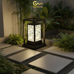 Lampe de balise LED moderne pour allée de jardin extérieure, étanche, avec capteur de lumière, construction métallique pour villa DNT.004.10 - Product Image 5
