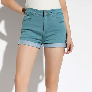 Shorts en jean droits pour femme, très tendance, taille mi-haute, coupe classique, séchage rapide et respirant, service OEM - Product Image 5