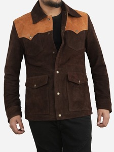 Chaqueta de Cuero de Ante Marrón de Piel de Vaca Original, Chaqueta Bomber de Estilo Vintage para Hombre, de Primera Calidad, para Otoño e Invierno - Product Image 2