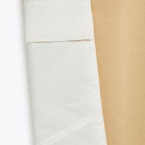 NOEN SPORTS Joggers en coton bordeaux pour homme, taille élastique, poches latérales, décontractés, pour l'automne, poids moyen, écologiques, teinture unie - Product Image 3