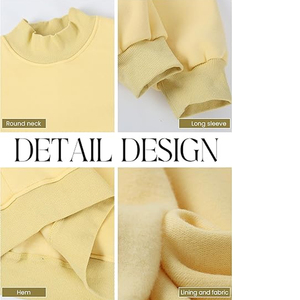 Custom Women's Mock Neck Pullover Sweatshirt Winter Polyester/Cotton <b>Blend</b> Oversized Long Sleeve Fleece Front Wholesale - Product Image 5