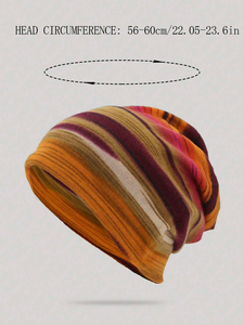 Chapeau beanie de luxe avec logo personnalisé, chapeau d'hiver en tricot multicolores tendance pour hommes et femmes, 100% laine, impression numérique - Product Image 5