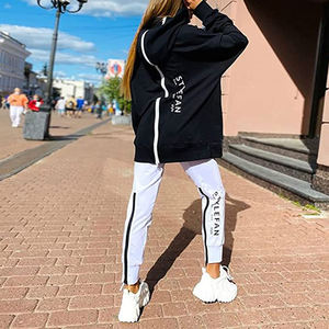 Ensemble de survêtement pour femme, 2 pièces, ensemble de jogging à manches longues avec fermeture éclair et poche - Product Image 6