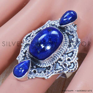 <b>Lapis</b> <b>Lazuli</b> Gemstone <b>Ring</b> Bezel Setting Handmade 925 Sterling Silver Amazing Look <b>Ring</b> Wholesale Price Silver Fine Jewelry - Product Image 2