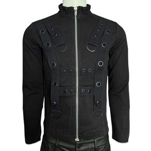 WHOLESALE GOTH PUNK GRUNGE EMO <b>JACKET</b> COAT 100% COTTON PUNK UNIFORM METAL ZIPPER DECORATIVE STRAPS <b>JACKETS</b> 2026 - Product Image 3