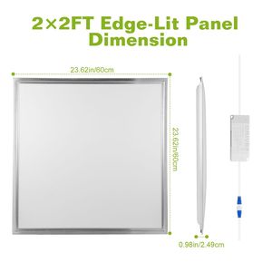 Pannello LED 48W 2x2FT 3200LM 7500K, Illuminazione a Soffitto Equivalente a 150W, Troffer Incassato con Bordo Luminoso per Uso Commerciale - Product Image 2