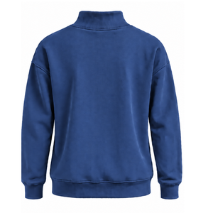 Royal <b>Blue</b> <b>Women</b> Mock Neck Sweatshirt Long Sleeve Oversized Pullover Fleece High Collar Casual Winter Streetwear Fashion <b>Jumper</b> - Product Image 2