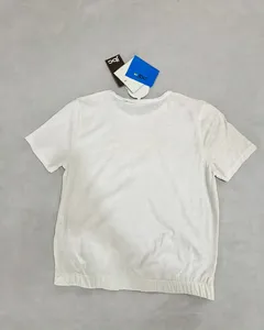 <b>White</b> <b>Cropped</b> <b>T</b>-<b>Shirt</b> Elastic Hem Top | Women Short Sleeve Casual Tee | New Tags - Product Image 1