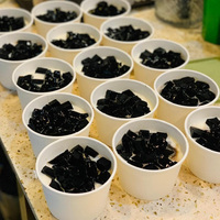 Polvo de gelatina negra instantánea que proporciona textura suave y sabor consistente para uso comercial de bebidas