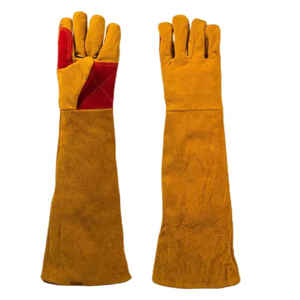 Guantes de Trabajo de Soldadura de Manga Larga, Resistentes al Calor y al Desgaste, Protectores de Manos para Barbacoa, Guantes de Seguridad - Product Image 1