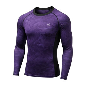 Traje de Compresión para Hombre, Diseño Sólido con Logotipo Frontal, Tejido Transpirable de Secado Rápido, Ropa Deportiva para Entrenamiento - Product Image 2