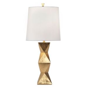 Modern Luxury Gold Geometric Faceted <b>Table</b> Lamp Nordic <b>LED</b> <b>Bedside</b> Light White Fabric Shade for Hotel Bedroom Home Decor - Product Image 1