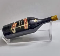 Art indien exotique, porte-bouteille/support à vin en acrylique de luxe moderne de qualité supérieure, en forme de cygne, rouge, amovible, écologique, portable, 1L