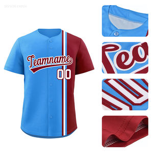 Vêtements de softball vierges à col en V respirants à séchage rapide personnalisés Shorts de baseball pour hommes et femmes - Product Image 2