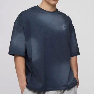Camiseta Blanca Ligera de Algodón 100% a Precio Económico para Hombre, con Hombros Caídos, Logotipo Personalizado, Secado Rápido y Transpirable - Product Image 3