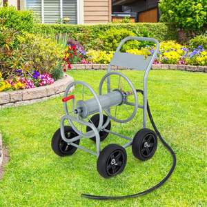 <b>Garden</b> Water Hose Reel <b>Cart</b> with 4 Wheels & Non-Slip Grip for Outdoor Use - Product Image 4