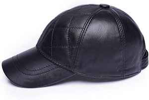 Gorra de Béisbol de Cuero Negro Hecha a Mano, Elegante, Moderna, Casual, Ajustable, Unisex, para Actividades al Aire Libre, Idea de Regalo - Product Image 3