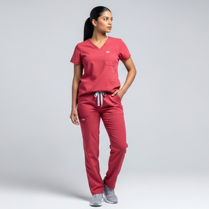 Ensemble d'uniformes médicaux personnalisés unisexes pour infirmières, manches courtes, col montant, tenue médicale d'hôpital, uniforme médical 2 pièces - Product Image 2