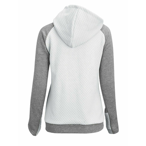 <span class=keywords><strong>Sudadera</strong></span> <span class=keywords><strong>con</strong></span> Capucha para Hombre, Manga Raglán, 100% Algodón, Parte Delantera <span class=keywords><strong>Gris</strong></span> y Blanca, Tejido Transpirable, Estilo Casual Otoñal, Corte Regular, Diseño <span class=keywords><strong>con</strong></span> <span class=keywords><strong>Letras</strong></span> - Product Image 2