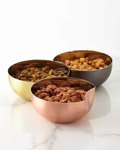 Bol de table en acier inoxydable, porte-chocolats et bonbons en métal pour les collations - Product Image 1