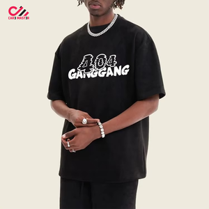 Nouveau design respirant à séchage rapide, t-shirts décontractés à manches courtes pour hommes, haute qualité, lavage à l'acide avec logo imprimé, 100% coton - Product Image 1