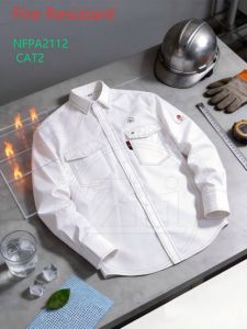 Vêtements de travail de sécurité pour la soudure, chemises ignifuges FRC à manches longues en coton, chemise de travail de haute qualité pour hommes, chemise ignifuge FR - Product Image 5