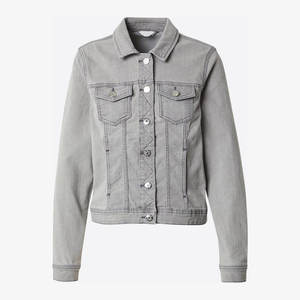 Women's Vintage Washed Denim Jacket Casual Long Sleeves Button up Jeans Coat Stylish Outerwear Jacket For Women - Product Image 1