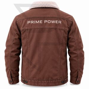 Premium <b>Men's</b> Sherpa Collar Denim <b>Jacket</b> Winter Fleece Lined <b>Trucker</b> Jean Coat Custom Manufacturer Wholesale Fashion Apparel - Product Image 2