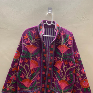 Suzani Velvet Jacket Handmade Embroidered Bohemian Winter <b>Coat</b> One Size Birthday Gift Wholesale Factory - Product Image 1