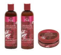 Shampooing sans sulfate au beurre de karité rose et à l'huile de coco LUSTER PINK