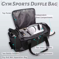 Sac de sport unisexe de qualité supérieure, grande capacité, en polyester et nylon résistant, avec sangle réglable, design confortable pour le transport quotidien