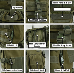 Sacs à dos tactiques Molle 45L personnalisés pour hommes, idéaux pour la randonnée, la chasse et la gym – Vente en gros - Product Image 2