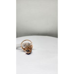 Bague élégante pour femme en diamant naturel fin 14 carats, 0,58 ct HI SI, pierre colorée 0,26 ct, plaqué rhodium, 6,762 g, bijoux de fiançailles de luxe - Product Image 5