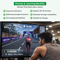 Sistema de Juego de Ciclismo Multijugador Interactivo Eshark |   Plataforma Educativa y de Fitness Metálica con Sensores |   INEK00021
