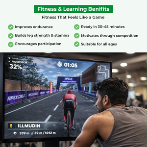 Système de jeu de cyclisme interactif multijoueur Eshark |   Plateforme de fitness et éducative en métal dotée de capteurs |   INEK00021 - Product Image 5