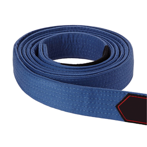 Cinturón de Karate Azul para Adultos, Unisex, de Poliéster/Algodón, Secado Rápido, Transpirable, Teñido Liso, para Artes Marciales - Product Image 4