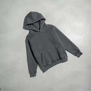 Sudadera con Capucha para Hombre, Estilo Grunge Punk, Invierno, con Bolsillos, Casual, Lavado Ácido, Desgastada, 50% Algodón, Resistente al Viento, Talla Grande - Product Image 2