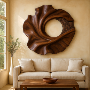 Handcrafted Wooden Wall <b>Art</b> <b>Sculpture</b> <b>Art</b> <b>Deco</b> Design Eco-Friendly Features for Living Room-Organic Wood Wall <b>Art</b> Sculptural - Product Image 1