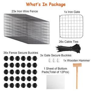 Recinto per Animali di Piccola Taglia, Box in Metallo per Cani di Piccola e Media Taglia, Gattini, Cuccioli, Porcellini d'India, Conigli, con Porta - Product Image 2