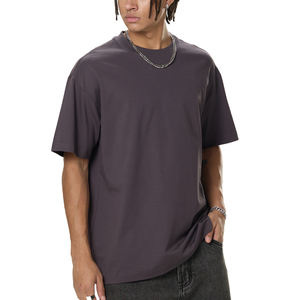 T-shirt Homme Été Haute Qualité Coton Lavé 210 g/m² Coupe Slim Effet Délavé Longueur Courte Idéal Club Jogging École - Product Image 4