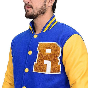 Vestes de baseball personnalisées pour hommes, style universitaire, chaudes pour l'hiver, avec manches en cuir, logo brodé, style lycée - Product Image 4