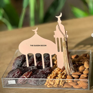 Metal Storage Canister <b>Jar</b> for Ramadan Home Hotel Table Top Accents Modern Art Deco Design Multi-Functional Customizable - Product Image 2