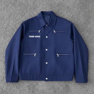 เสื้อฮิปฮอปแฟชั่นสตรีทแวร์ฤดูหนาวแบบสั่งทำพิเศษ ตัวใหญ่พิเศษ ปักโลโก้ด้วยไหมขนสัตว์ ระบายอากาศได้ดี แขนหนังติดกระดุม แบบ Letterman - Product Image 2