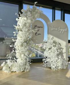 Flores Artificiales para Boda, Serie Blanca, Rosa de Seda, Phalaenopsis, Lirio, Hortensia, Baby's Breath, Ramo de Novia, Fondo para Fotografía - Product Image 1